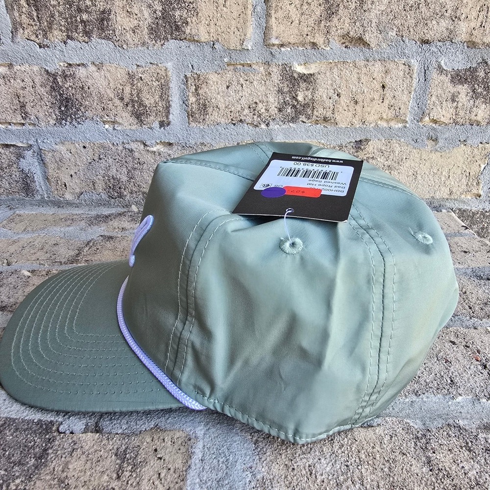 Bad Birdie Bad Rope Hat Washed Sage Green Snapback Golf Cap BBH002-702 NEW - Picture 4 of 8